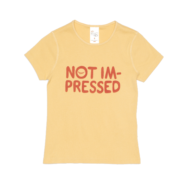 Nudie W Eve Not Impressed T-Shirt (mustard)