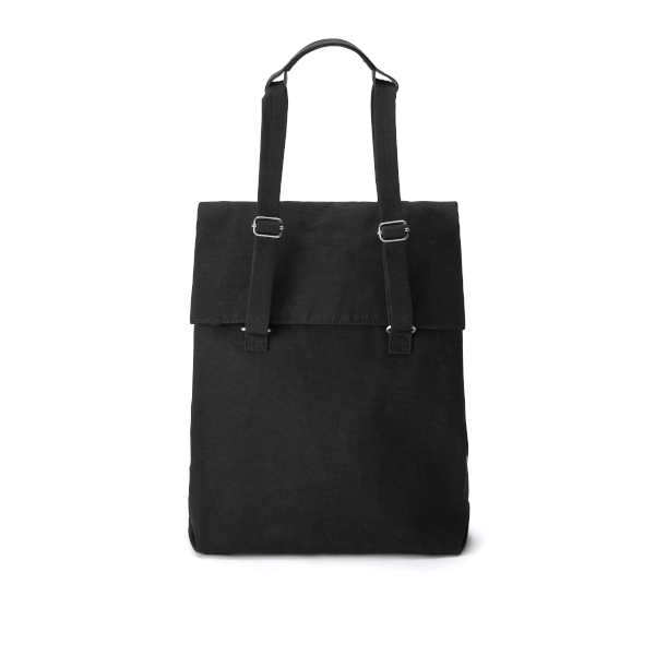 Qwstion Flap Tote Medium (all black)