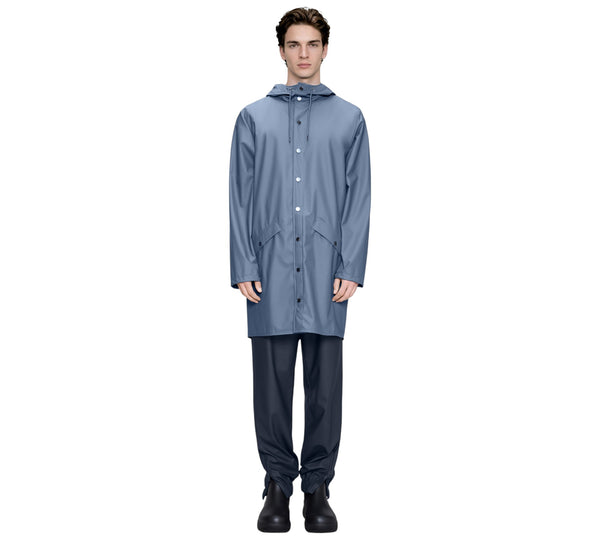 Rains Long Jacket (blue dusk)