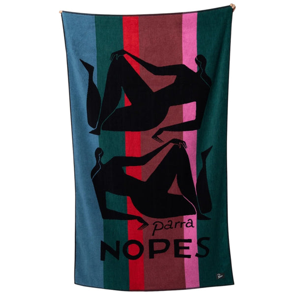 Parra Nope and Nopes Beach Towel (mallard green)