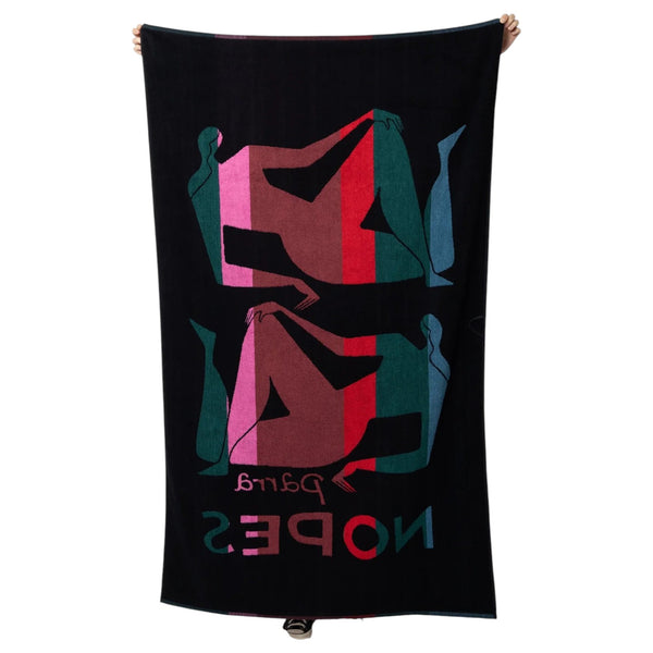 Parra Nope and Nopes Beach Towel (mallard green)