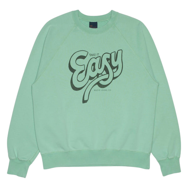Nudie Palle Take it easy Crew (turquoise)