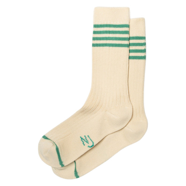 Nudie W Tennis Retro Sock (offwhite/turquoise)