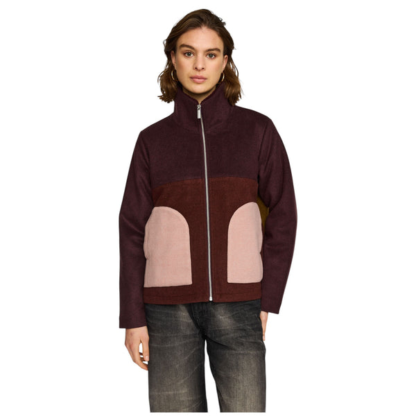 Selfhood 77377 Block Jacket (burgundy)