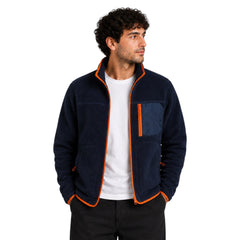FatMoose Wood Fleece Jacket (navy/dusty orange)