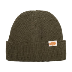 Nudie Cotton Ribbed Beanie (olive)