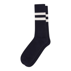 Klitmøller Retro Cotton Sock (navy/cream)