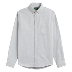 Portuguese Flannel Brushed Oxford Stripe LS Shirt (moss green)