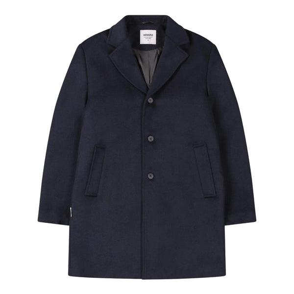 Wemoto Corbyn Wool Felt Coat (navy blue)