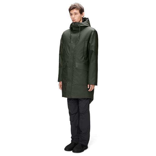 Rains Nome Long Parka (green)