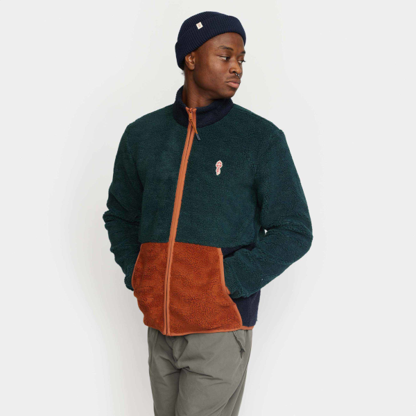 Revolution 7715 Blocked Teddy Jacket (darkgreen)