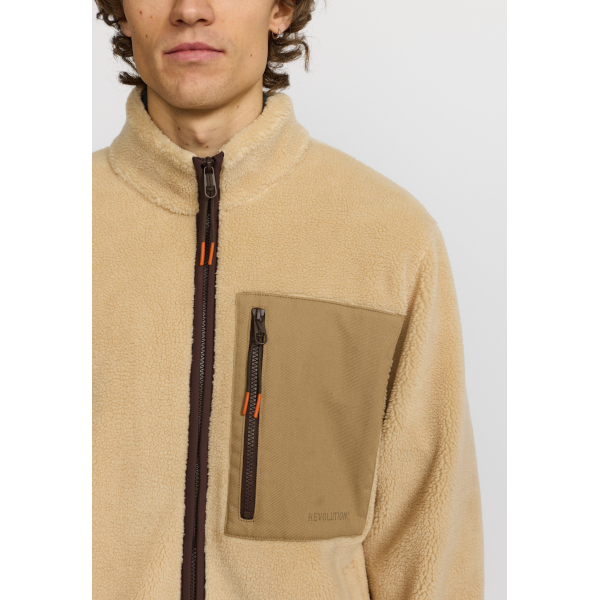 Revolution 7027 Pocket Teddy Jacket (off white)