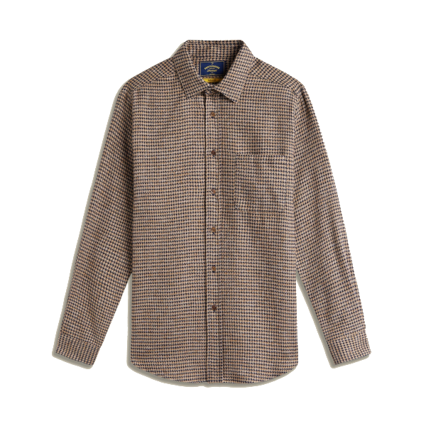 Portuguese Flannel Abstract Pied Poule (navy)