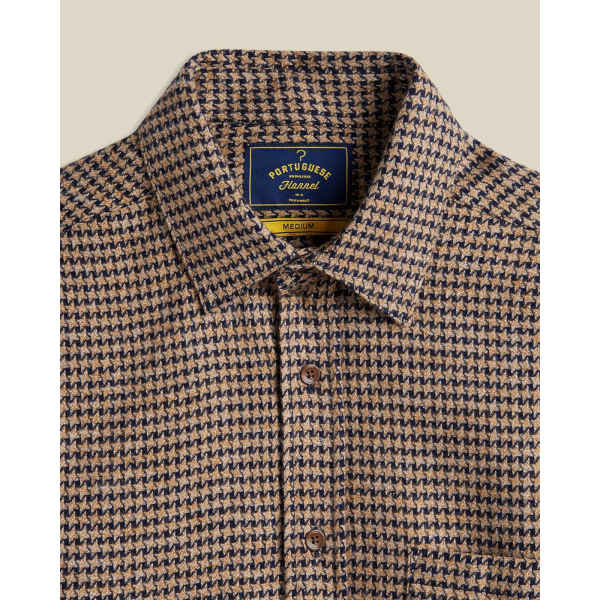 Portuguese Flannel Abstract Pied Poule (navy)