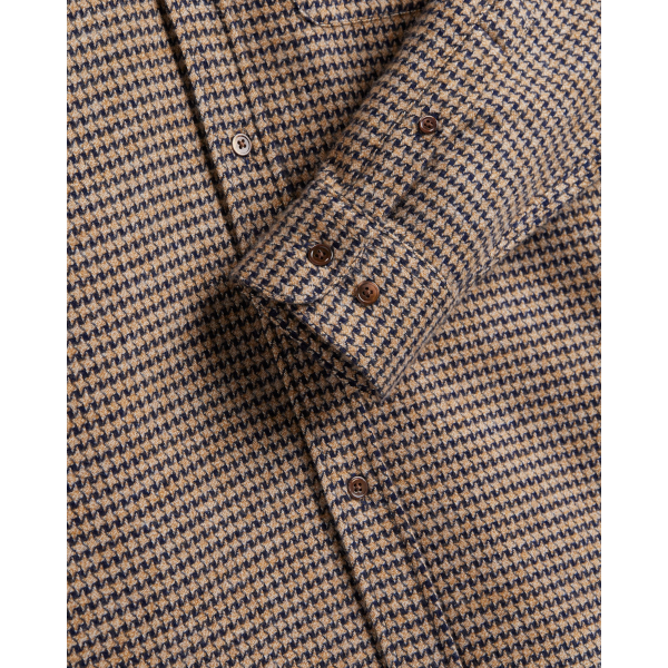 Portuguese Flannel Abstract Pied Poule (navy)