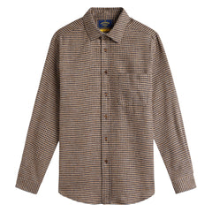 Portuguese Flannel Abstract Pied Poule LS Shirt (navy)