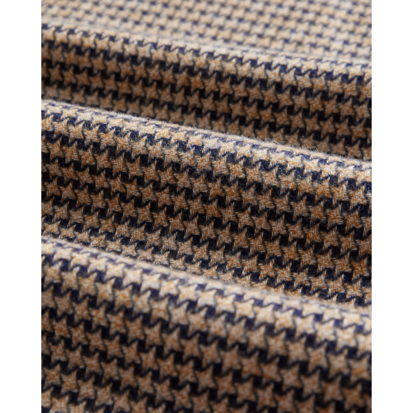 Portuguese Flannel Abstract Pied Poule LS Shirt (navy)