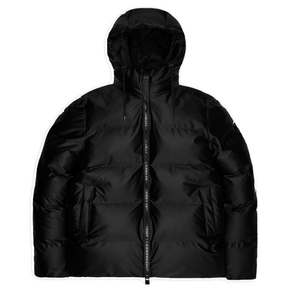 Rains Alta Puffer Jacket (black grain)