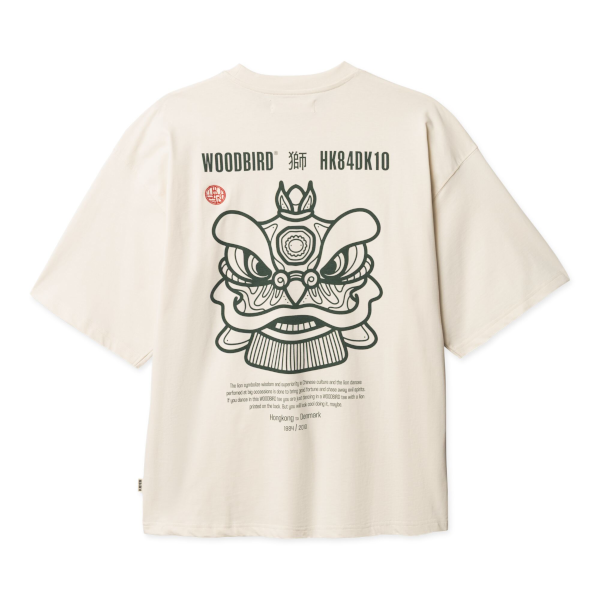 Woodbird Beam Lion T-Shirt (off white)