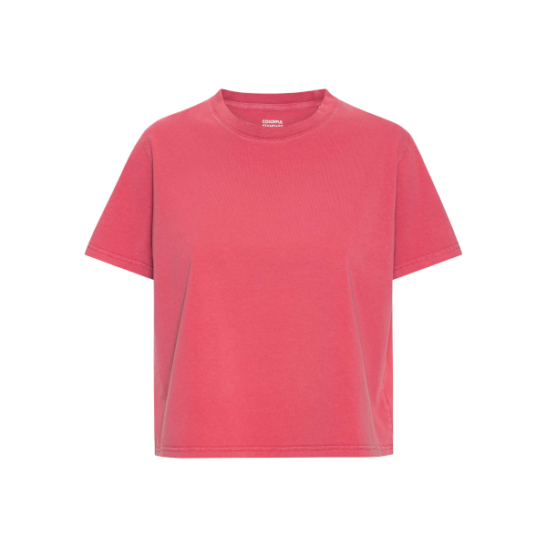 Colorful Standard W Organic Boxy Crop T-Shirt (faded red)