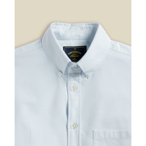 Portuguese Flannel Brushed Oxford LS Shirt (light blue)