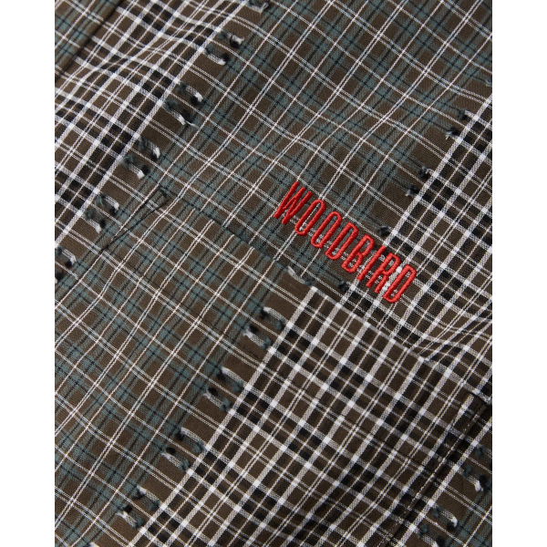 Woodbird Buzo Woma Check Shirt (brown-green)