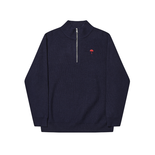 Hélas Classic Quarter-Zip Knit (navy)