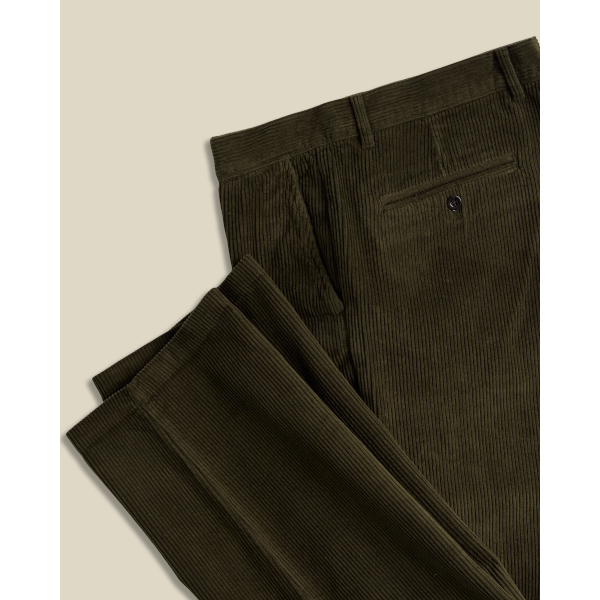 Portuguese Flannel Corduroy Trousers (olive)
