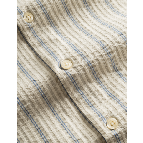 Forét Crest Dove Shirt (blue stripe)