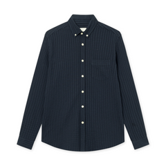 Forét Dawn Jacquard Shirt (navy)