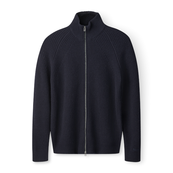 Forét Delta Wool Zip (navy)