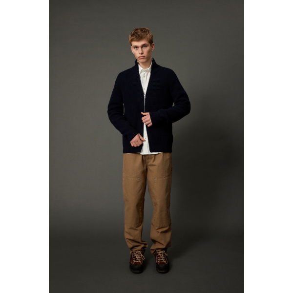 Forét Delta Wool Zip (navy)