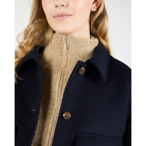 Wemoto W Demi Wool Felt Jacket (navy blue)