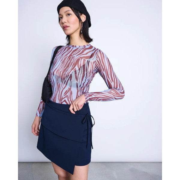 Jan N June Dora Mesh Longsleeve (blue zebra print)