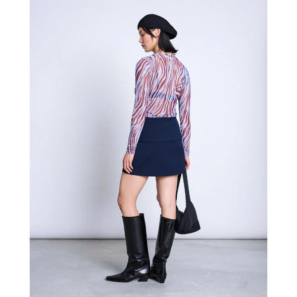 Jan N June Dora Mesh Longsleeve (blue zebra print)