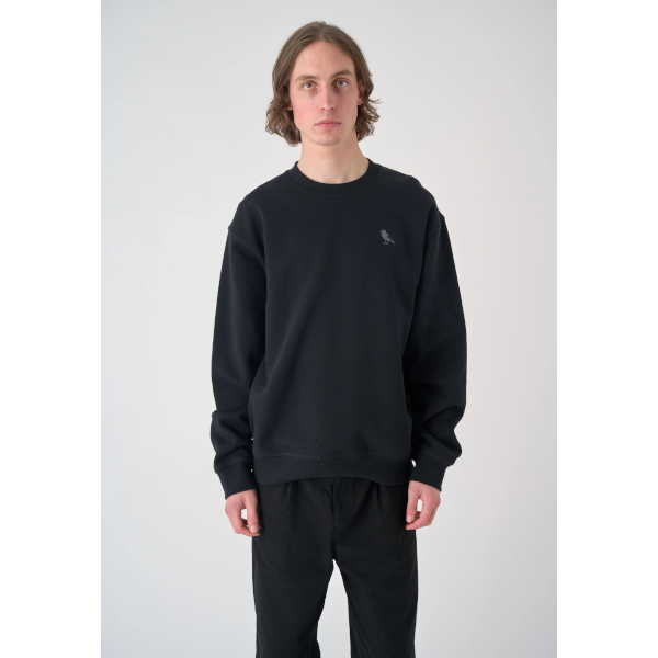 Cleptomanicx Embro Gull Boxy Crewneck (black)