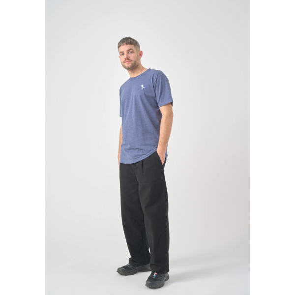 Cleptomanicx Embro Gull Basic Tee (heather estate blue)