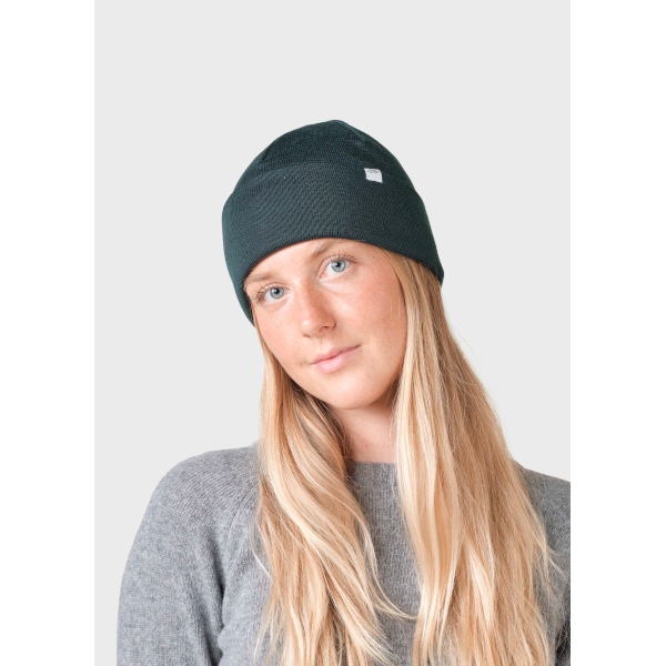 Klitmøller Fine Rib Beanie (moss green)