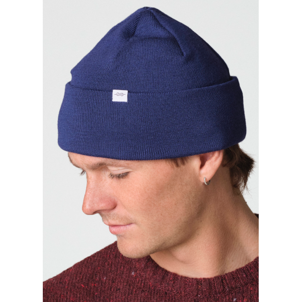 Klitmøller Fine Rib Beanie (surf blue)