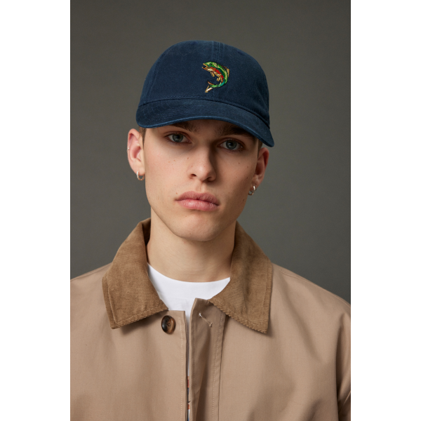 Forét Fish Washed Cap (navy)