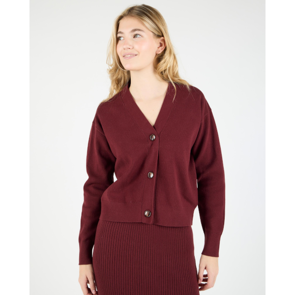Wemoto W Lilly Hazel Cardigan (burgundy)
