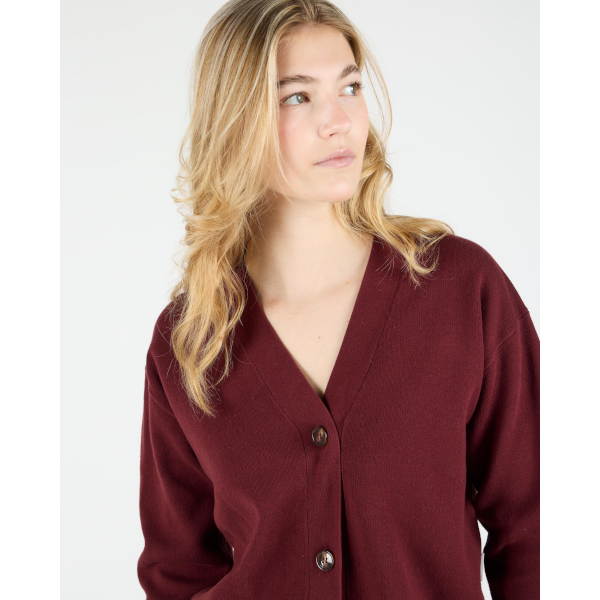 Wemoto W Lilly Hazel Cardigan (burgundy)