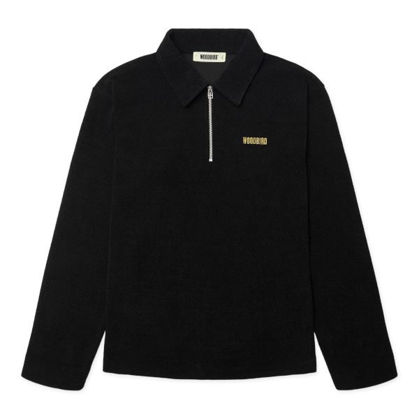 Woodbird Hiro LS Jiu Zip Polo (black)