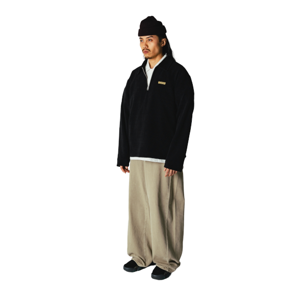 Woodbird Hiro LS Jiu Zip Polo (black)