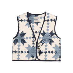 Nudie W Lill Quilted Vest (offwhite/blue)