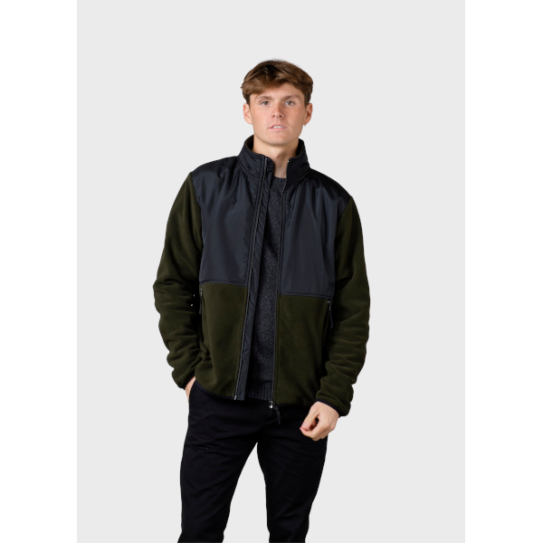 Klitmøller Midi Fleece Jacket (black/olive)