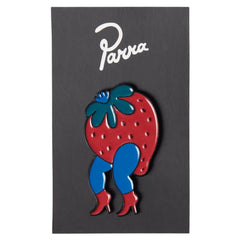 Parra Stupid Strawberry Enamel Pin (red)