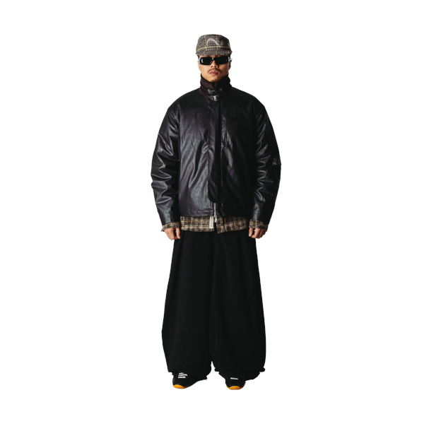 Woodbird Ping Waxed Short Jacket (black)