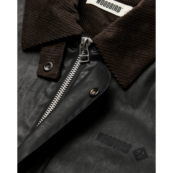 Woodbird Ping Waxed Short Jacket (black)