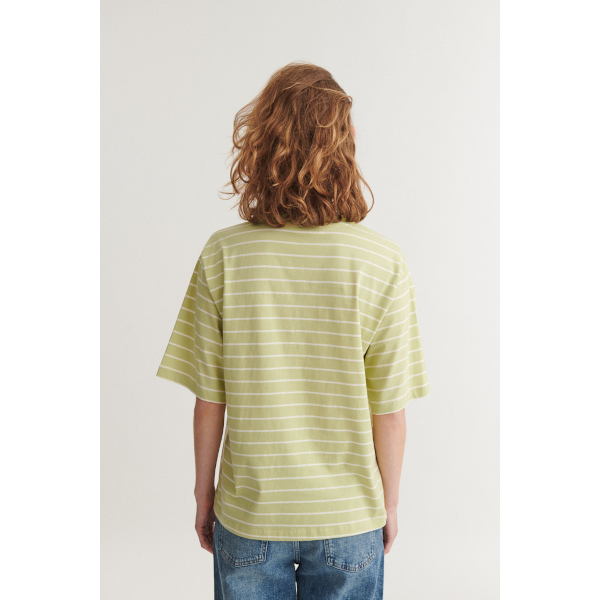 Basic Apparel Raja Stripe T-Shirt (winter pear/whipser white)